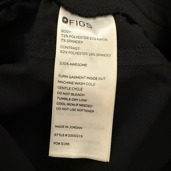 FIGS Kade Cargo Scrub Pants - Black, X-Small, Regular (NWOT) - Picture 4 of 8